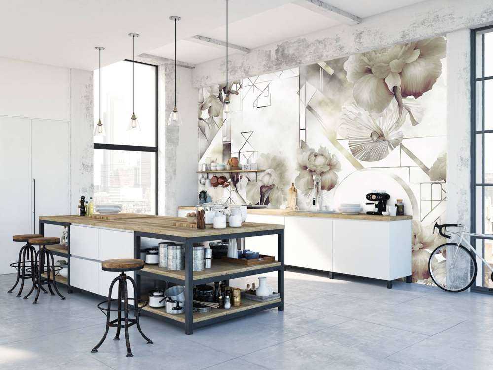 Watercolor Geometry Green