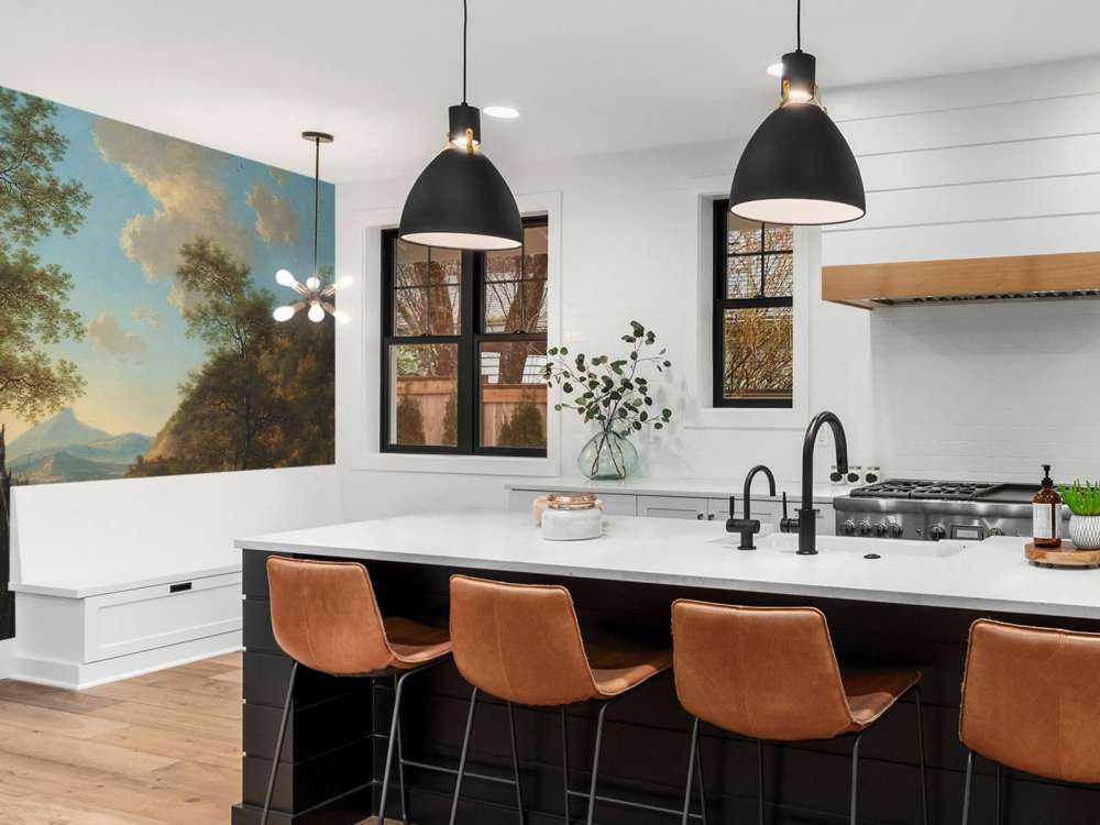 Italian landscape with artist