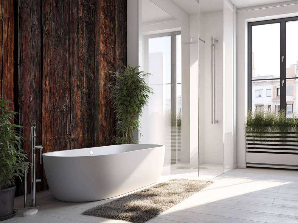 Dark vertical timber