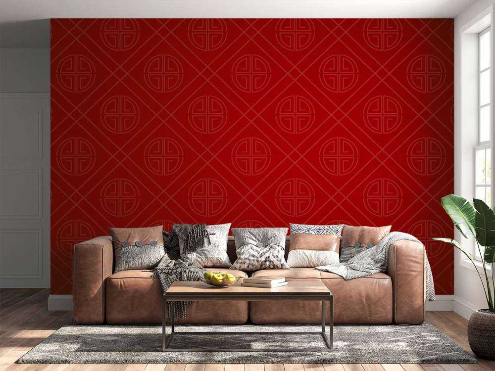 Red Chinese pattern