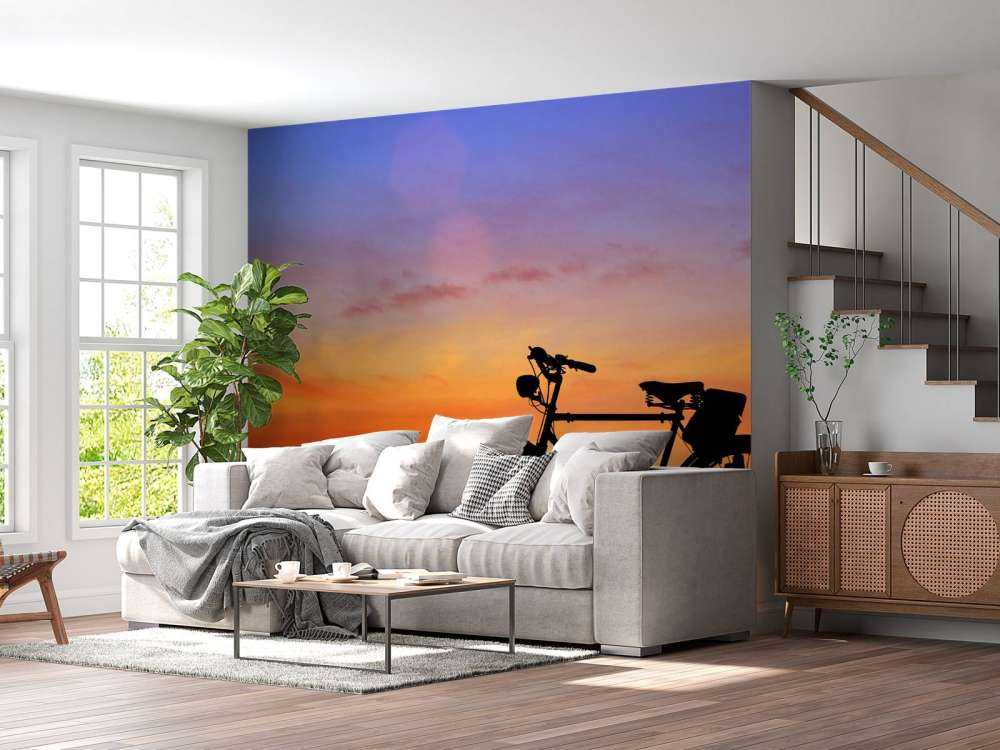 Vintage bike at sunset