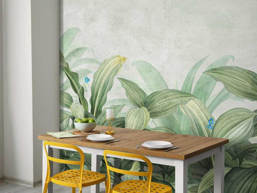 Motley grass with flowers