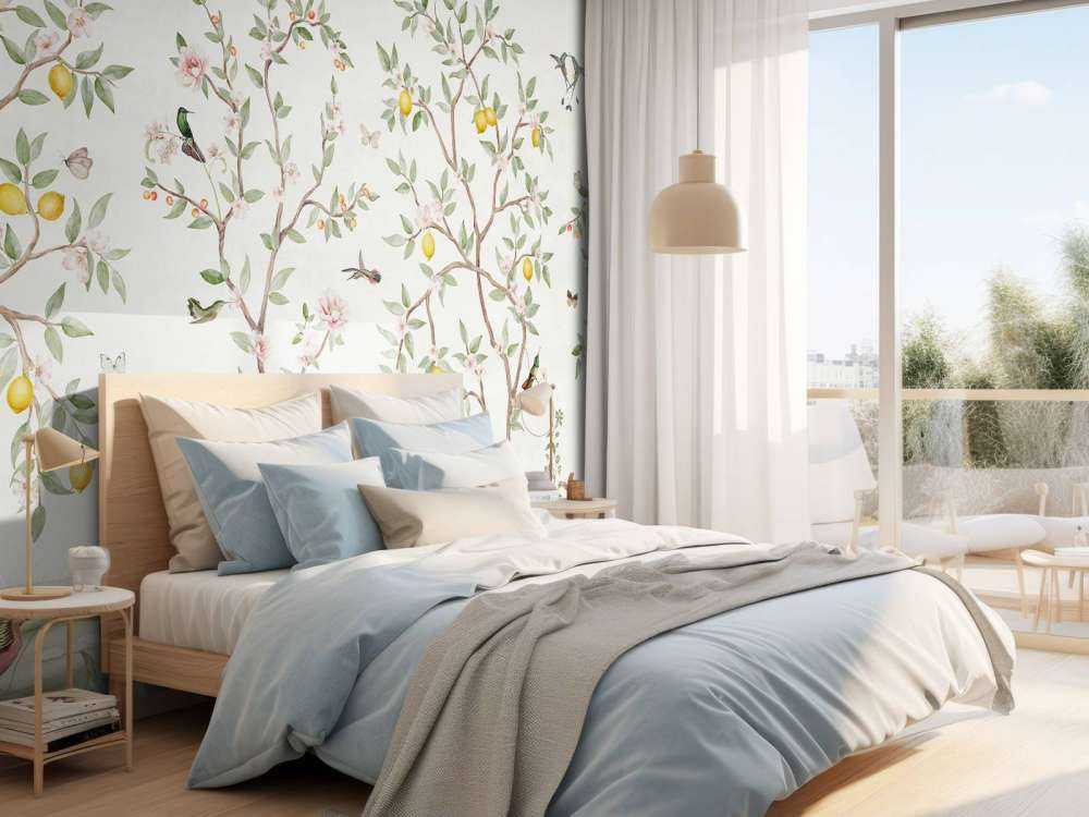 Lemon Tree Chinoiserie - White