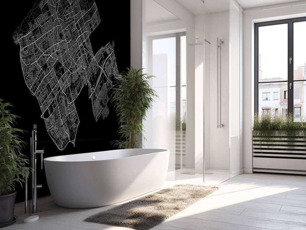 Map of The Hague, black