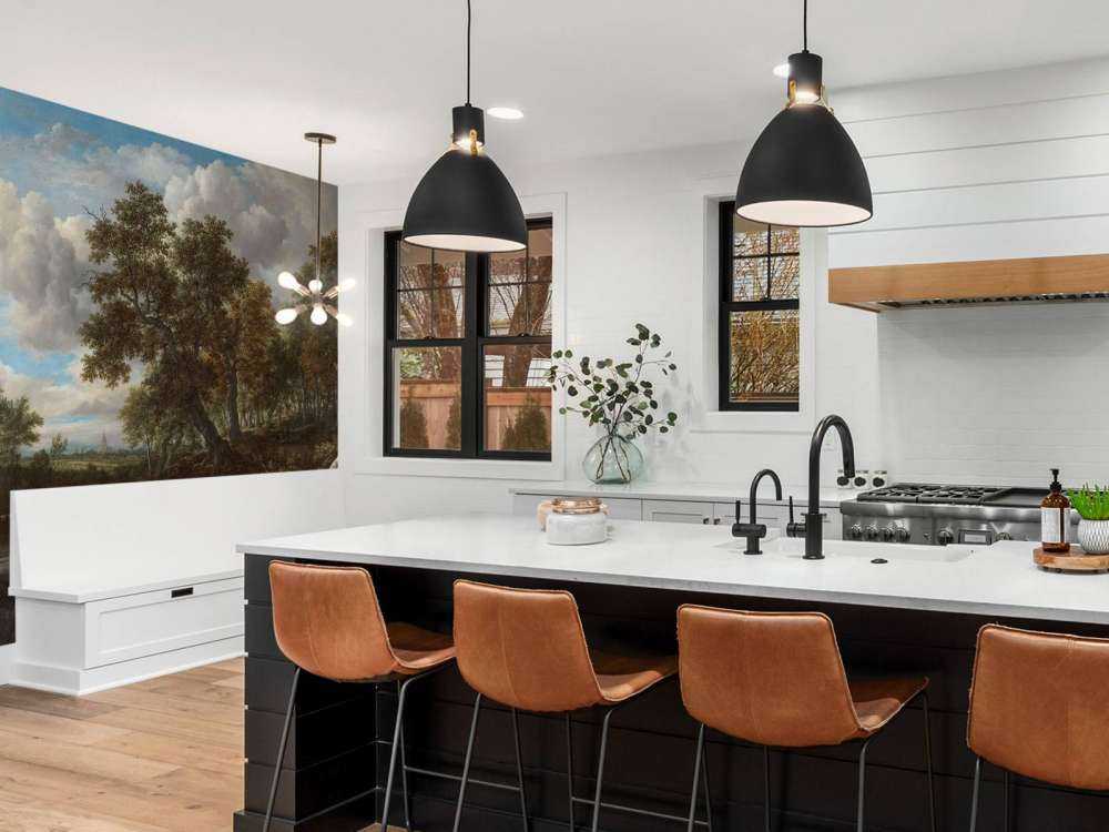 Landscape with waterfall