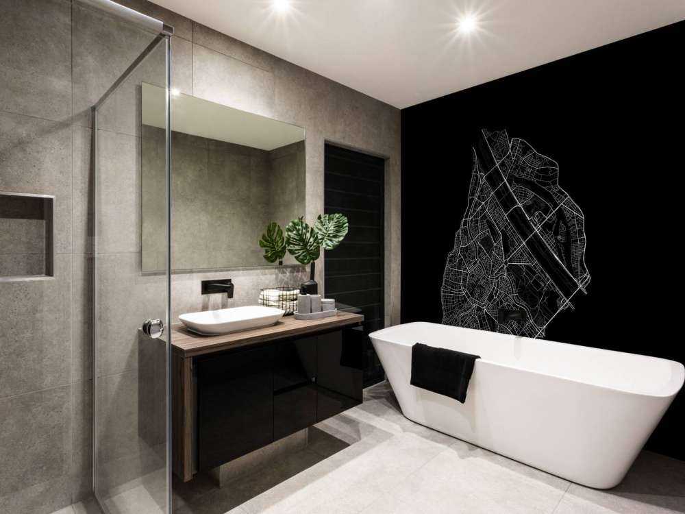 Map of Vienna city centre, black