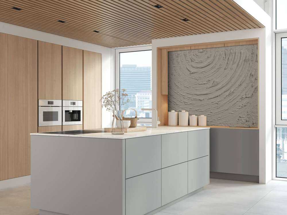 Round shapes and lines in linen