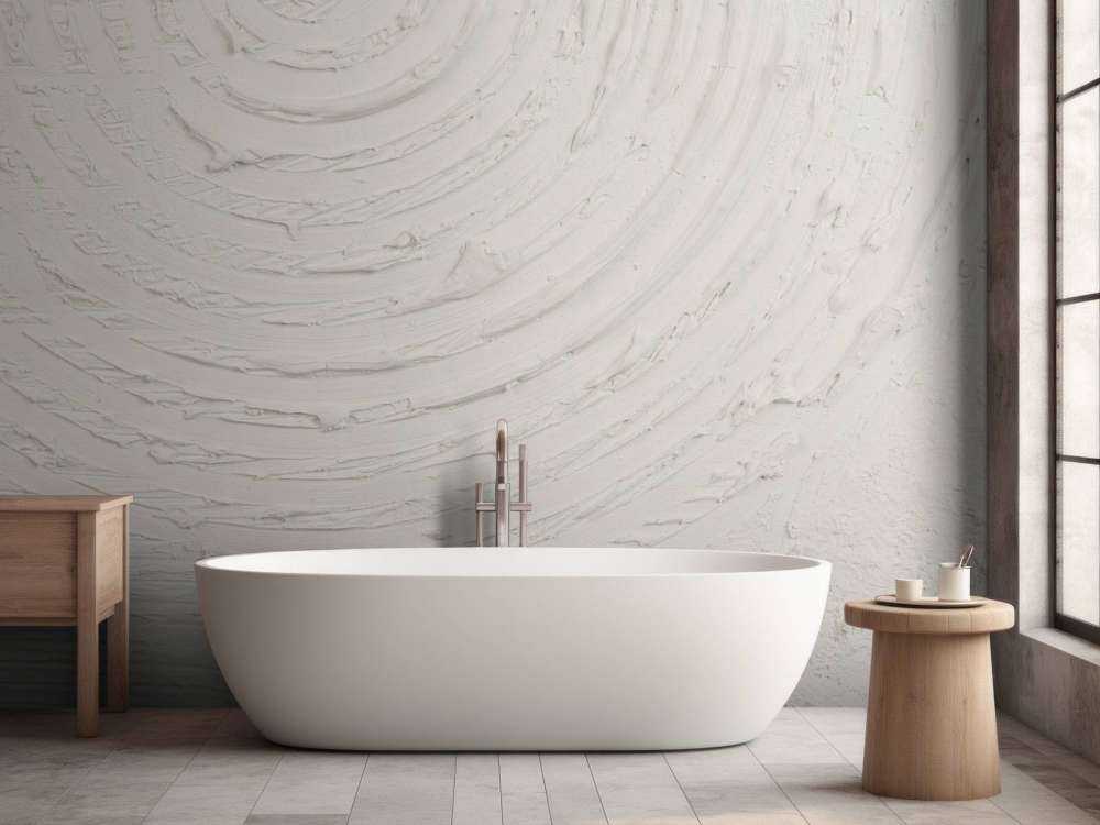 Round shapes and lines in off white