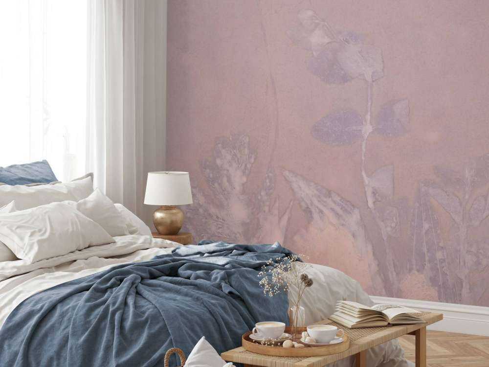 Wild geranium and snowberry - mauve