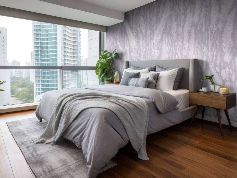 Wall of field grasses - purple