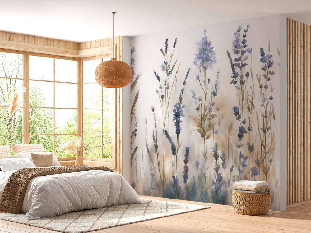 Lavender Glade Seamless Soft Blue