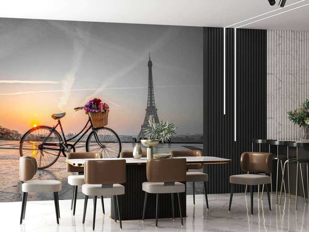 Sunset at Eiffel Tower