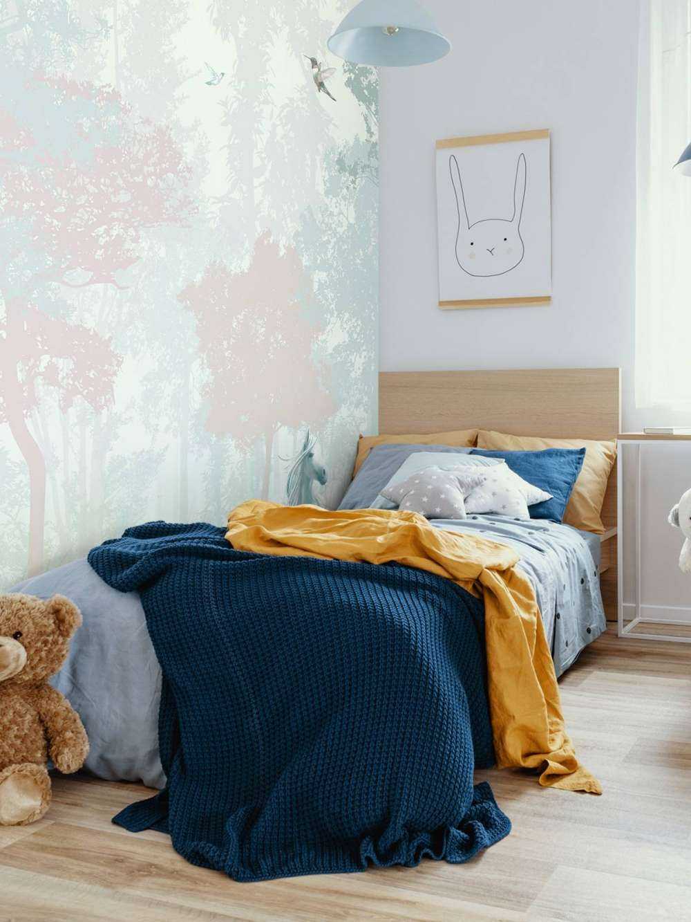 Blue and pink forest