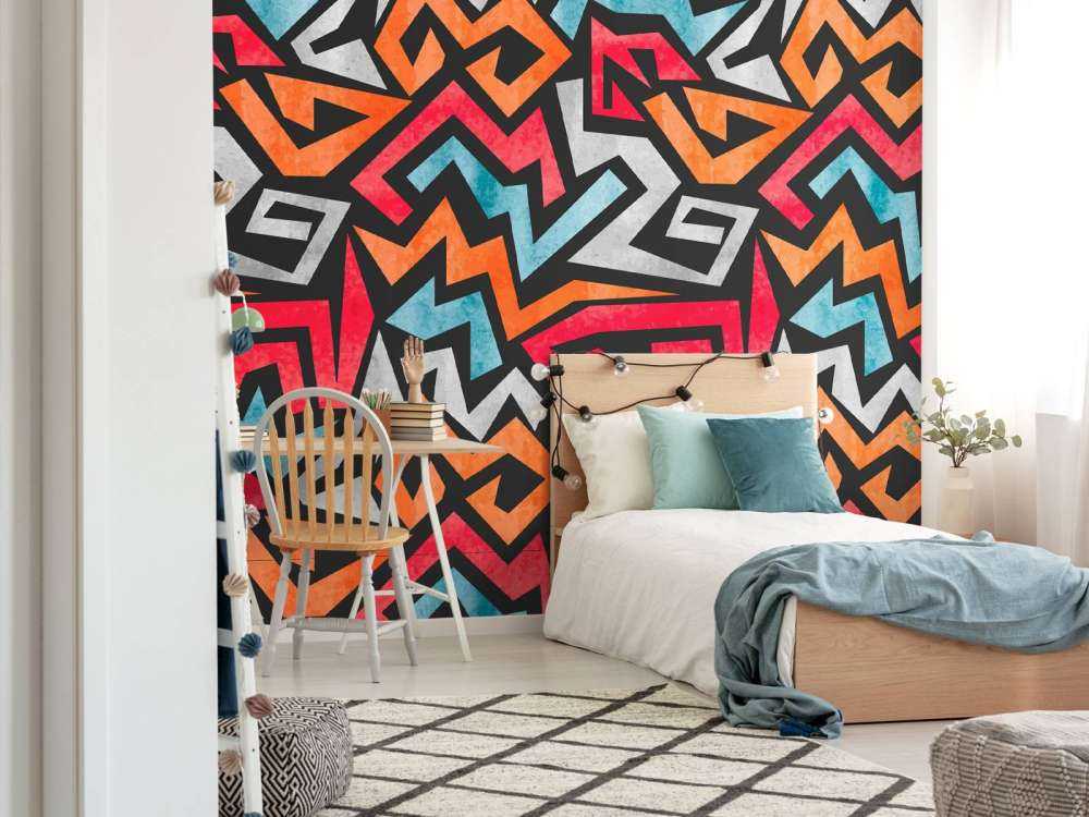 Colourful graphic print