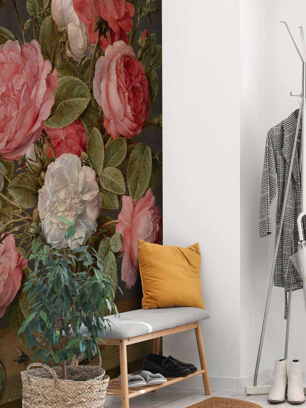 Roses in a glass vase