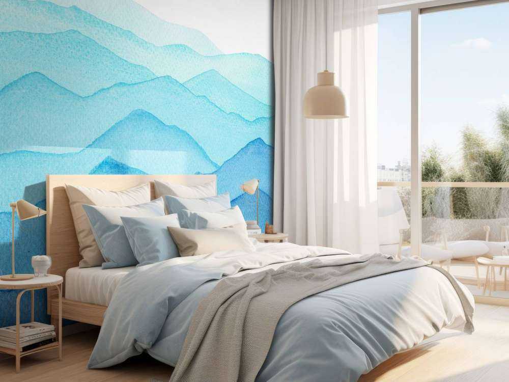 Watercolor mountains