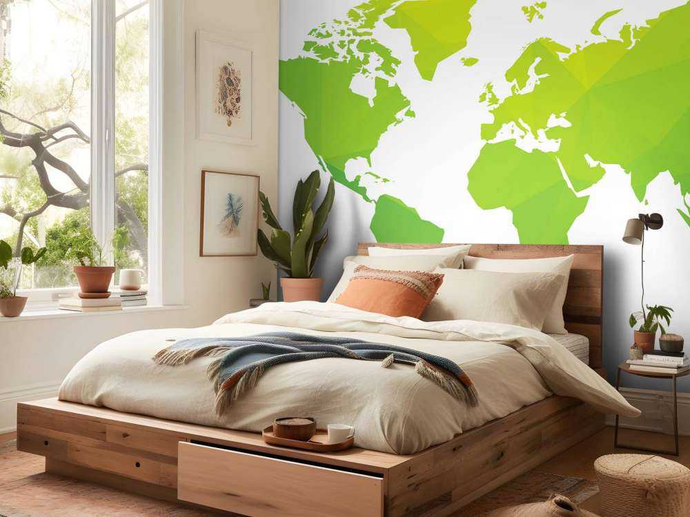 Green world map