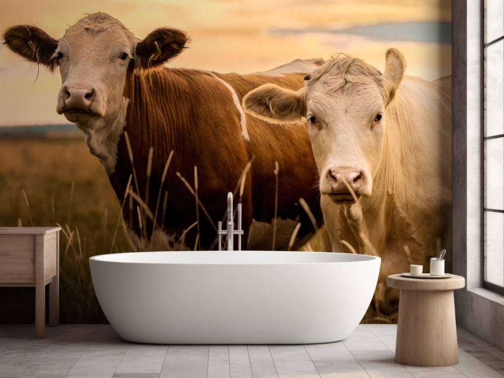 Cows in the evening sun