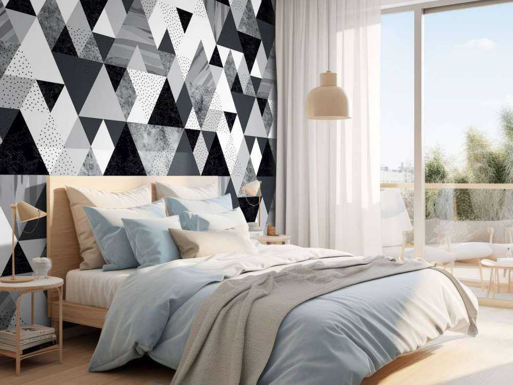 Black and white tile pattern