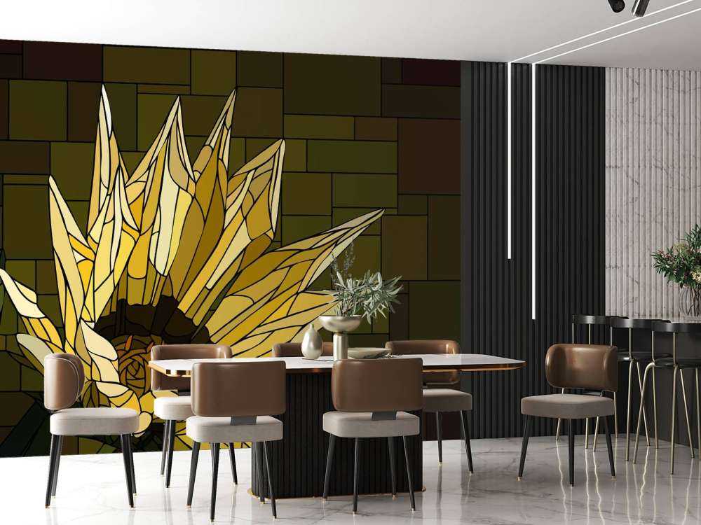 Yellow gazania in bloom