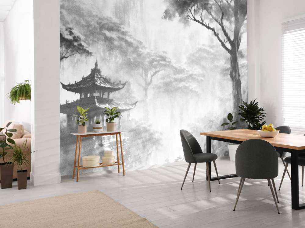 Misty Oriental Pavilion