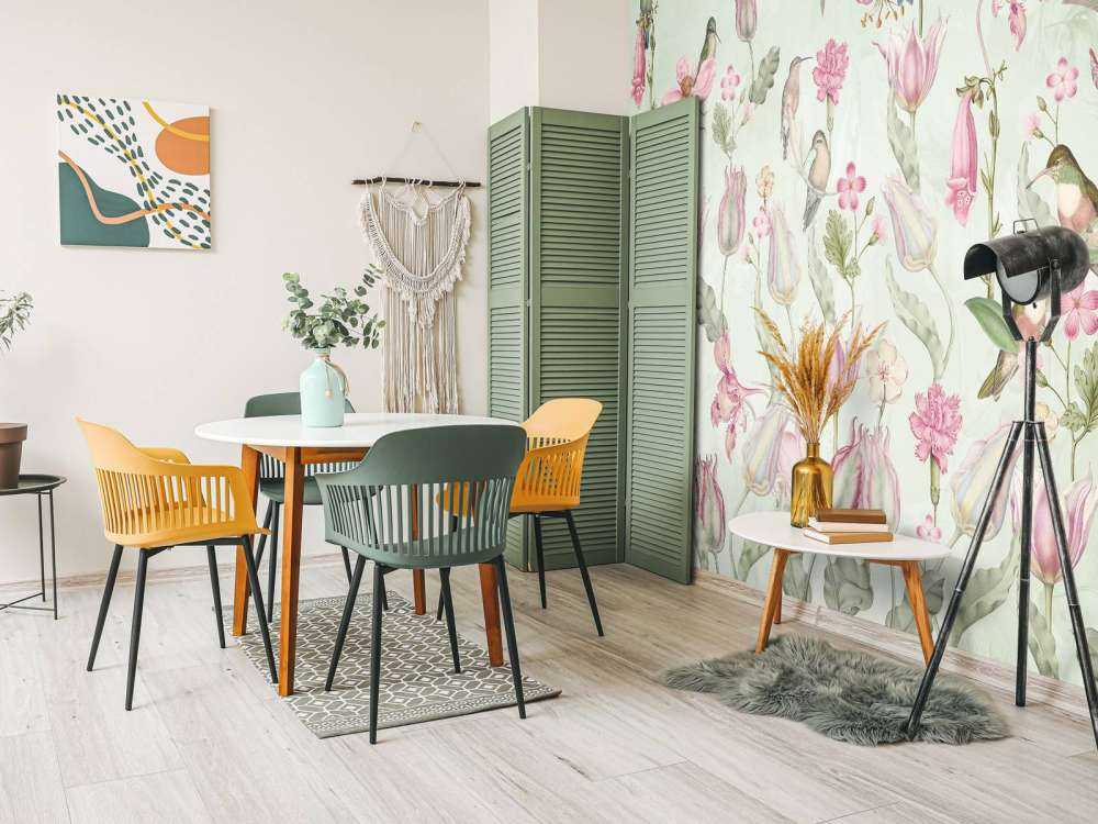 Spring Hummingbird Symphony - Mint Green Harmony