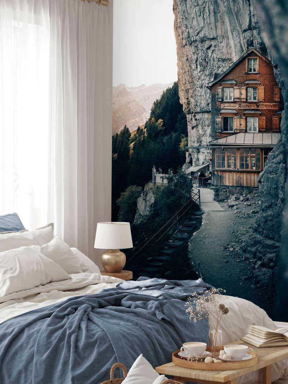 Mountain hut in the Alps