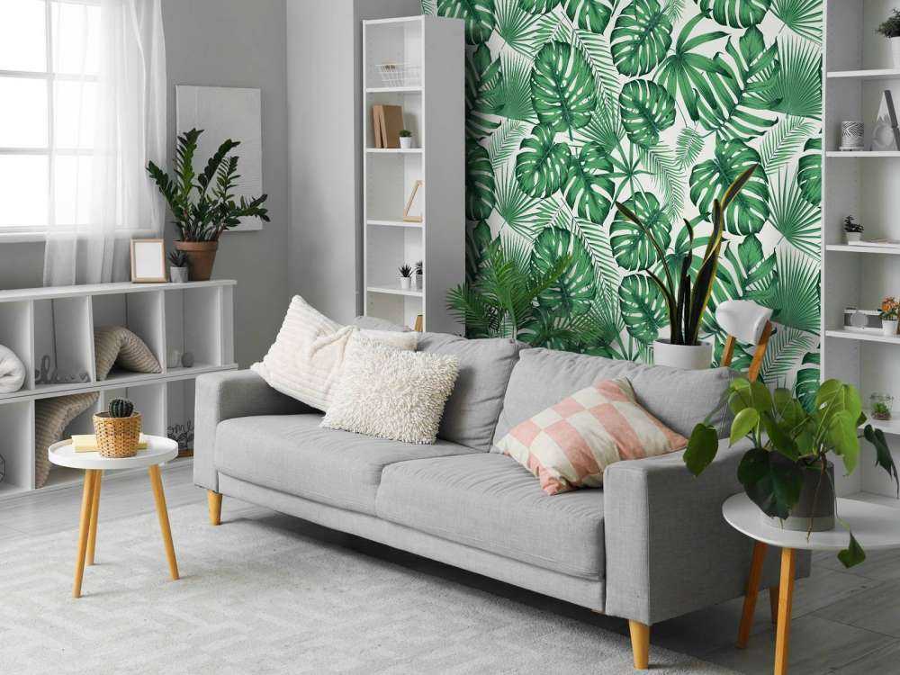 Tropical leaves, green