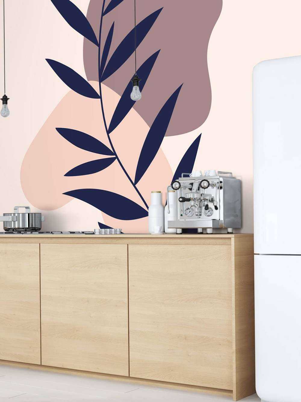 Blauwe plant en vormen