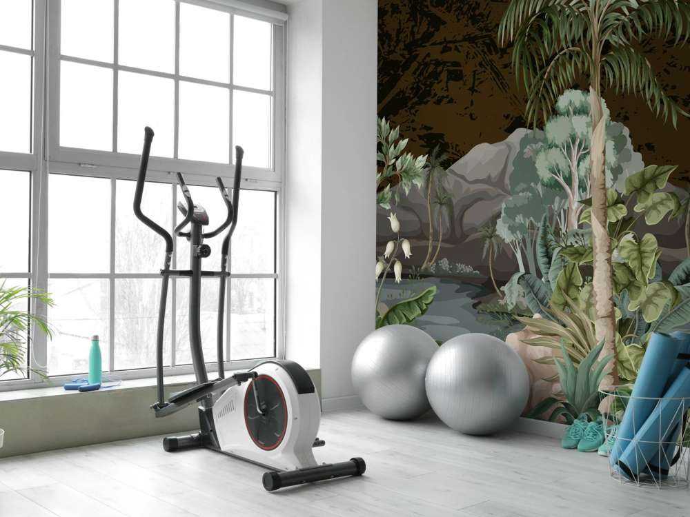 Jungle landscape with river