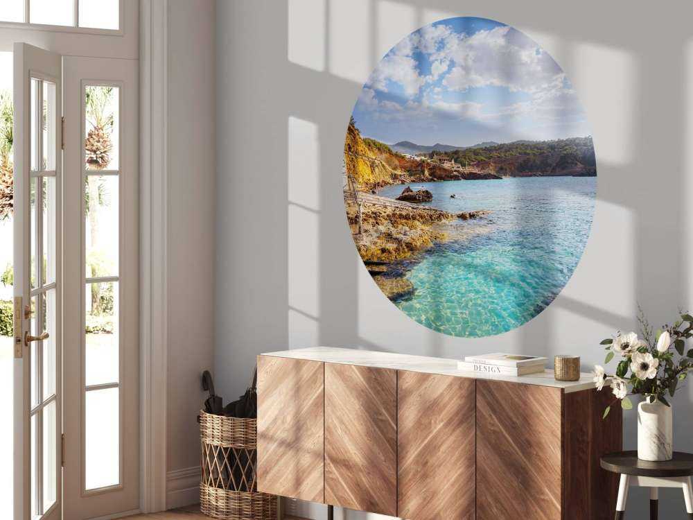 Uitzicht met blauw water