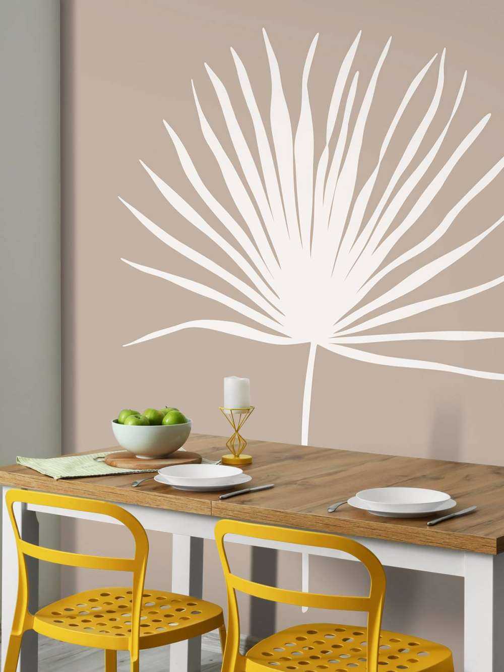 Plant op beige achtergrond