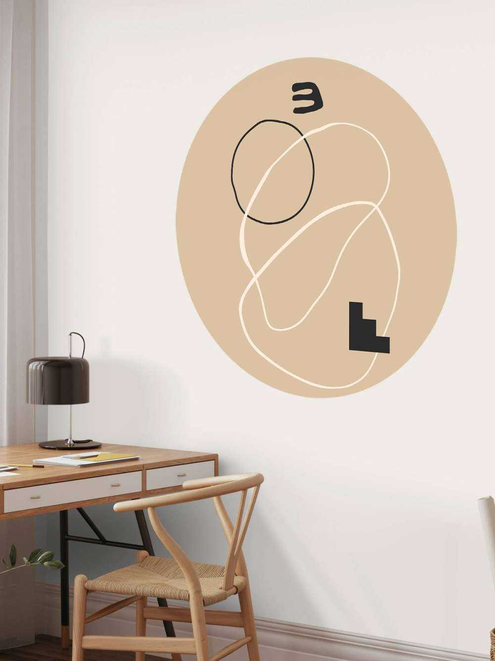 Minimalistische beige illustratie