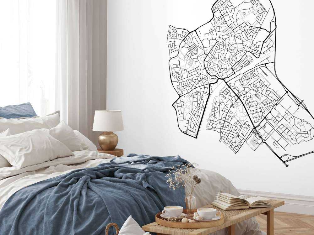 Plattegrond van Middelburg, wit