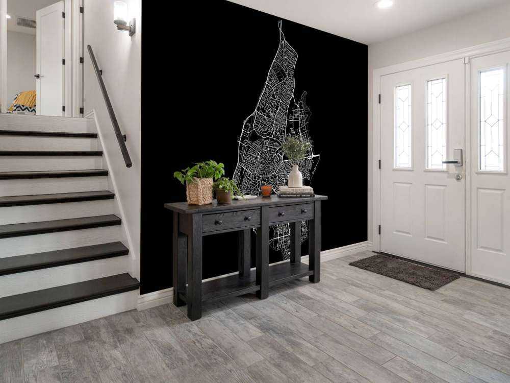 Plattegrond van Haarlem, zwart