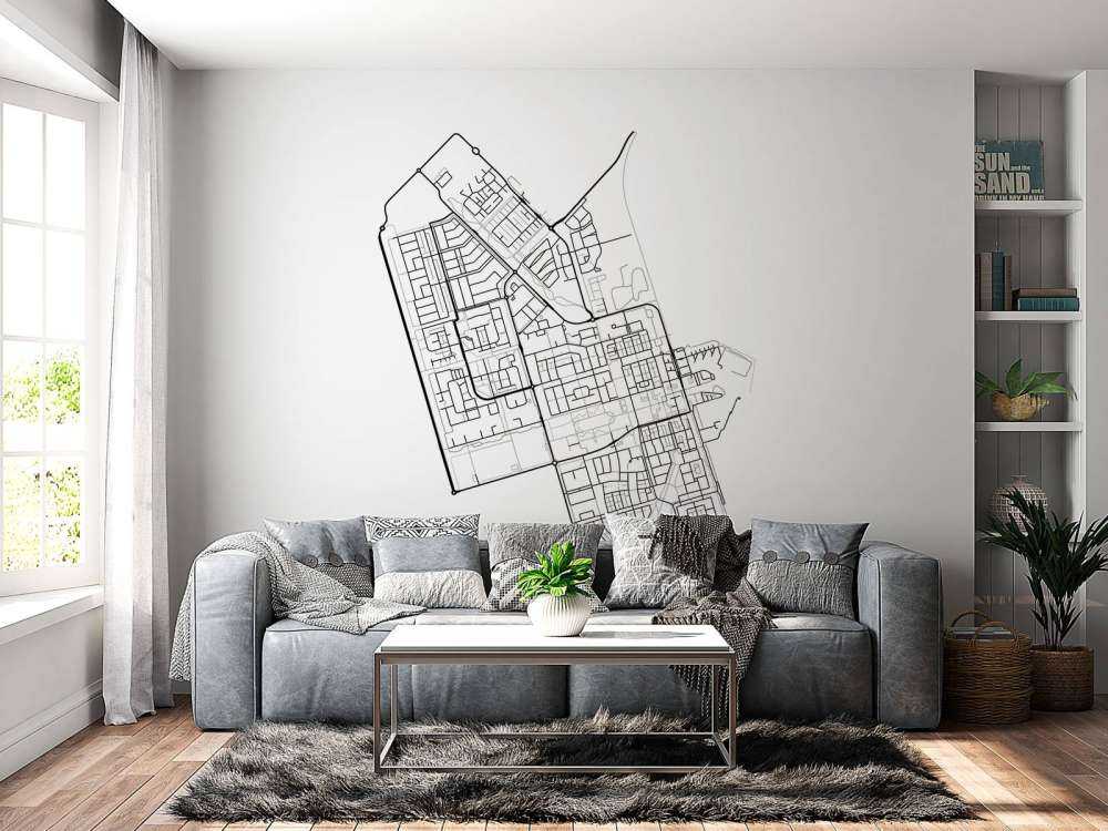 Plattegrond van Zeewolde, wit 