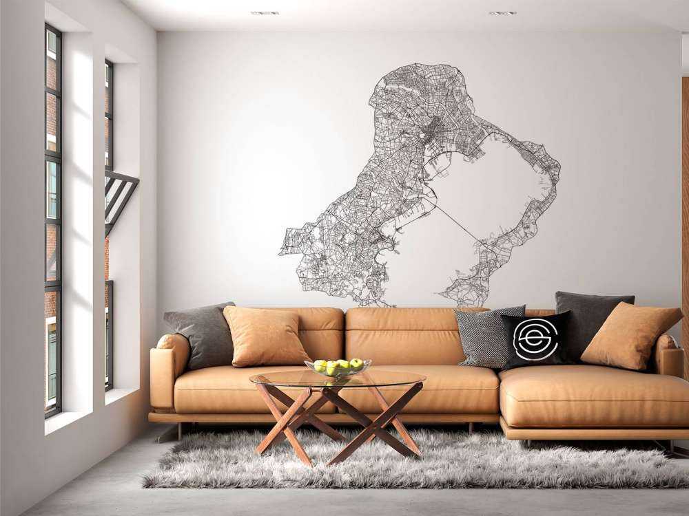 Plattegrond van Tokio, wit 