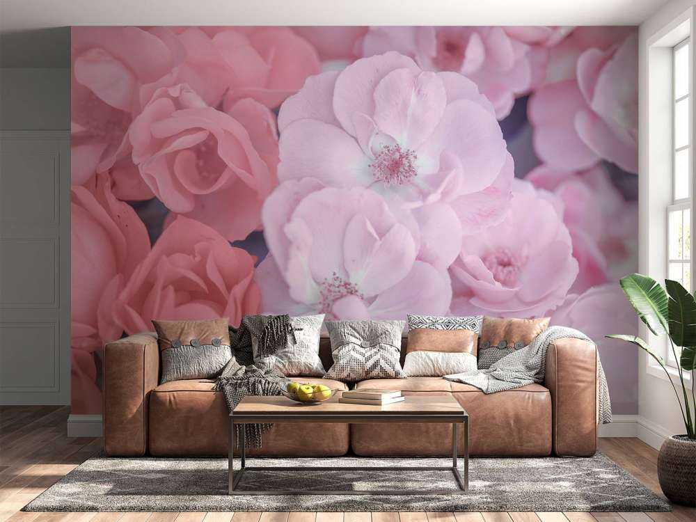 Pink clerical flowers