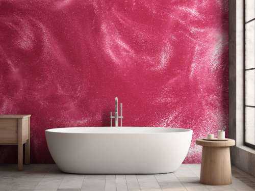 Pink glitter particles