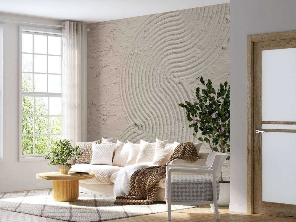 Organic lines and structures hem in linen