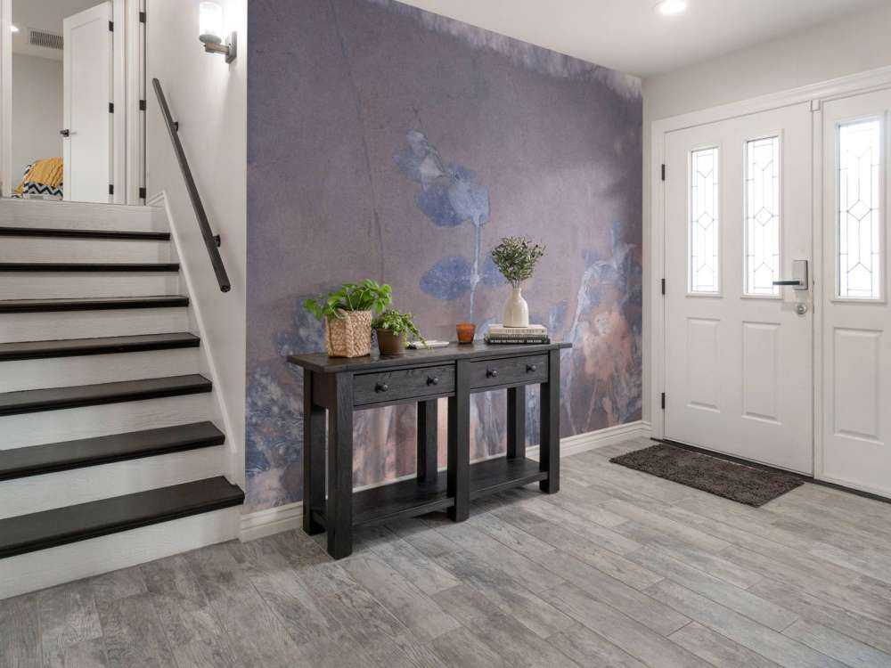 Wild geranium and snowberry - blue