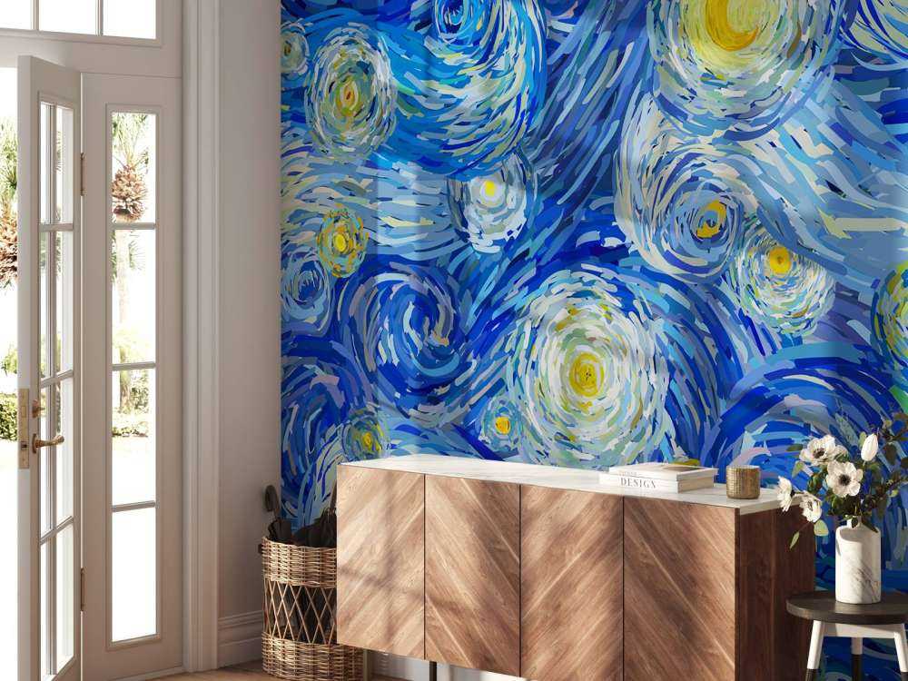 Starry night illustration