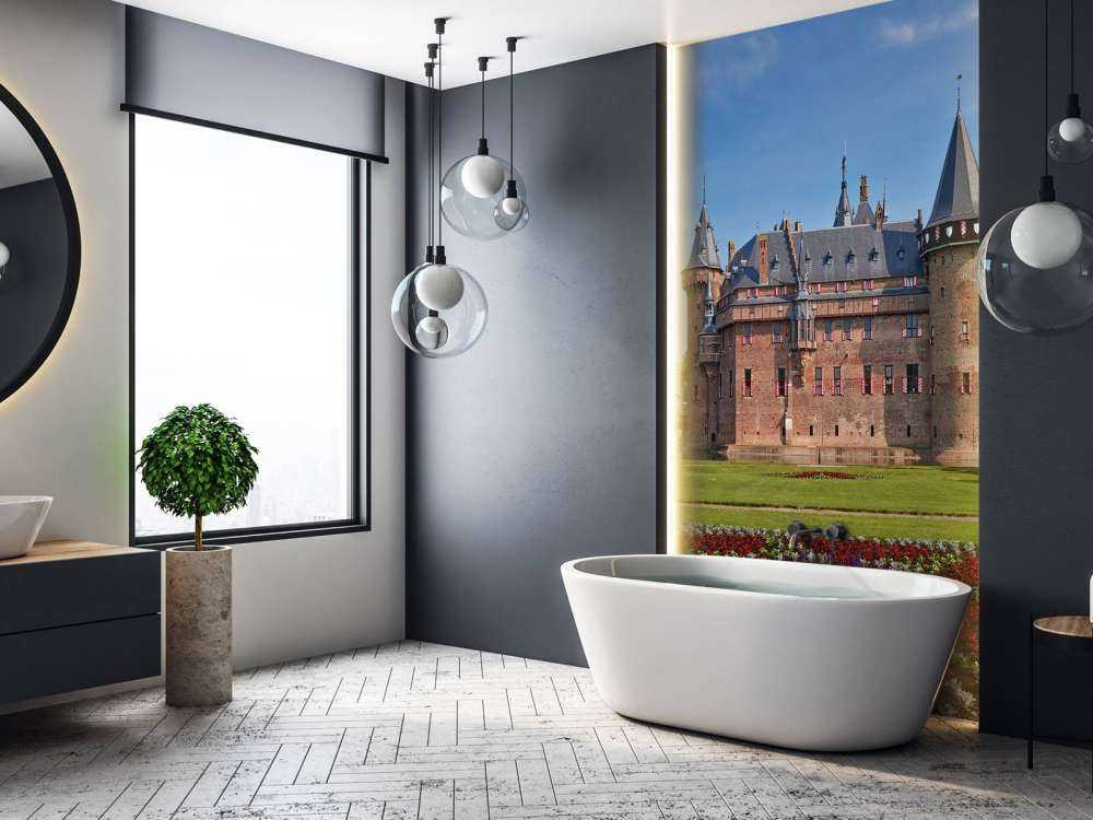 Kasteel de Haar vanaf de zijkant