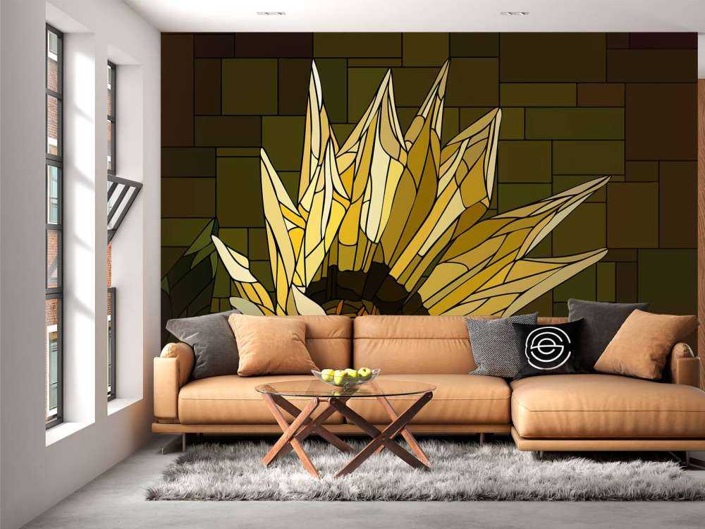 Yellow gazania in bloom