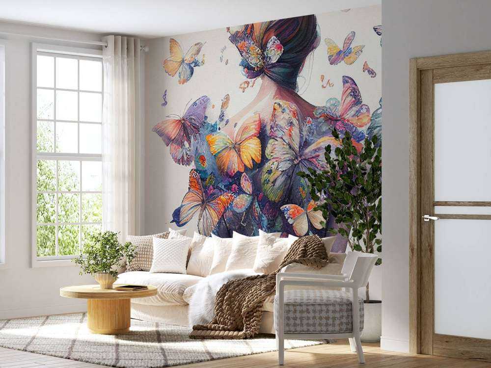 Watercolour Butterfly Woman Body #1