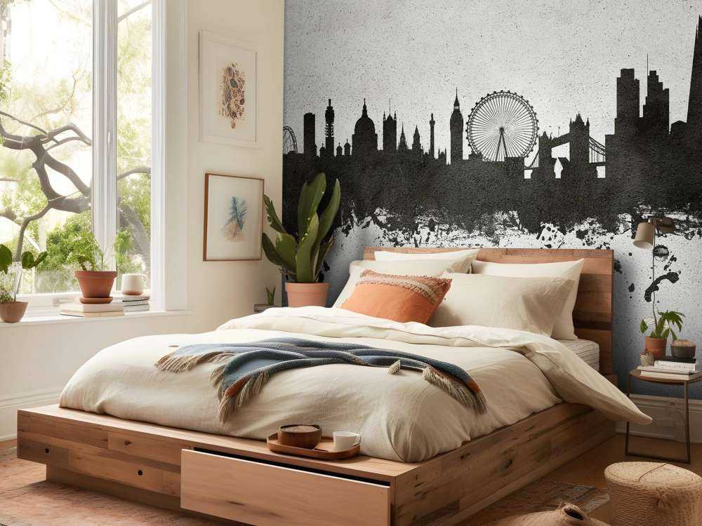 Watercolor skyline, London