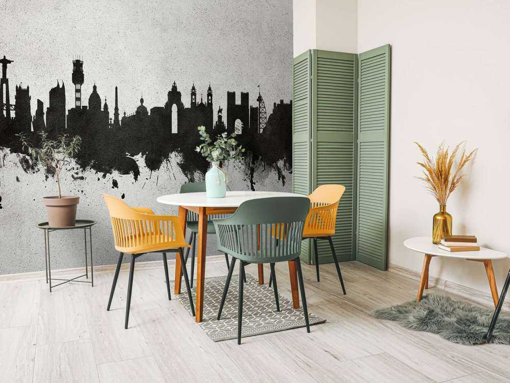 Watercolor skyline, Lisbon