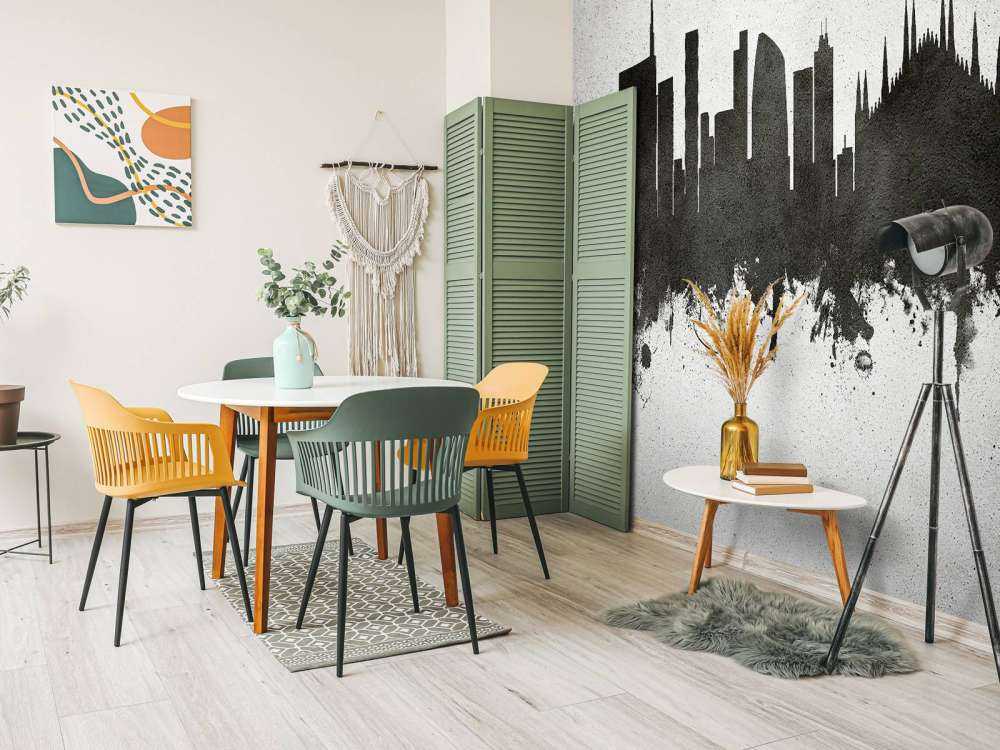 Watercolor skyline, Milan