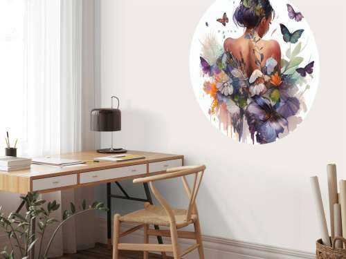 Watercolor Butterfly Woman Body #3