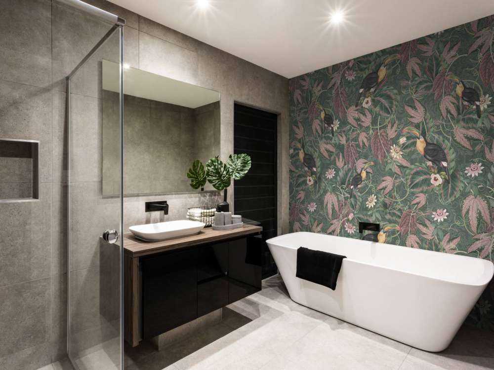 Tropical Jungle birds & toucans - dark green